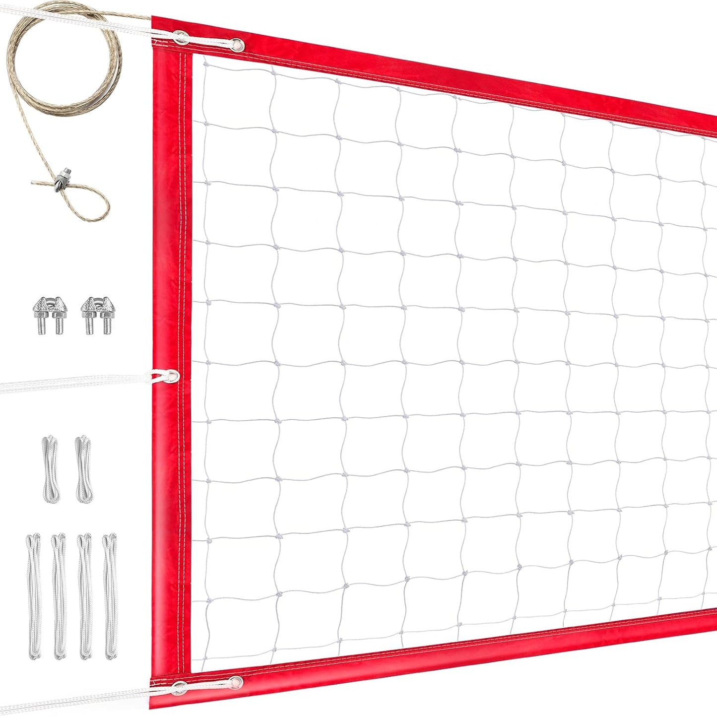 Red voleibol exterior acero inox cable extendido bordes gruesos