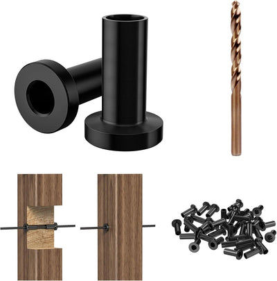 40 Fundas barandilla cable negro 1/8 5/32 3/16 acero inox