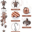 Campanillas viento forma tortuga marina decorativas 35"