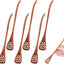 6 Cucharas Miel Madera 7pulg Mango Largo Reutilizables