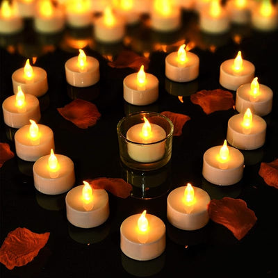 Velas sin llama 50uds parpadeantes con pilas incluidas