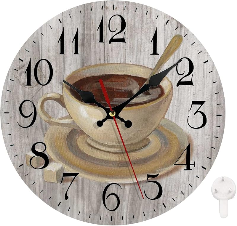 Reloj pared silencioso 10pulg redondo decorativo sala cocina