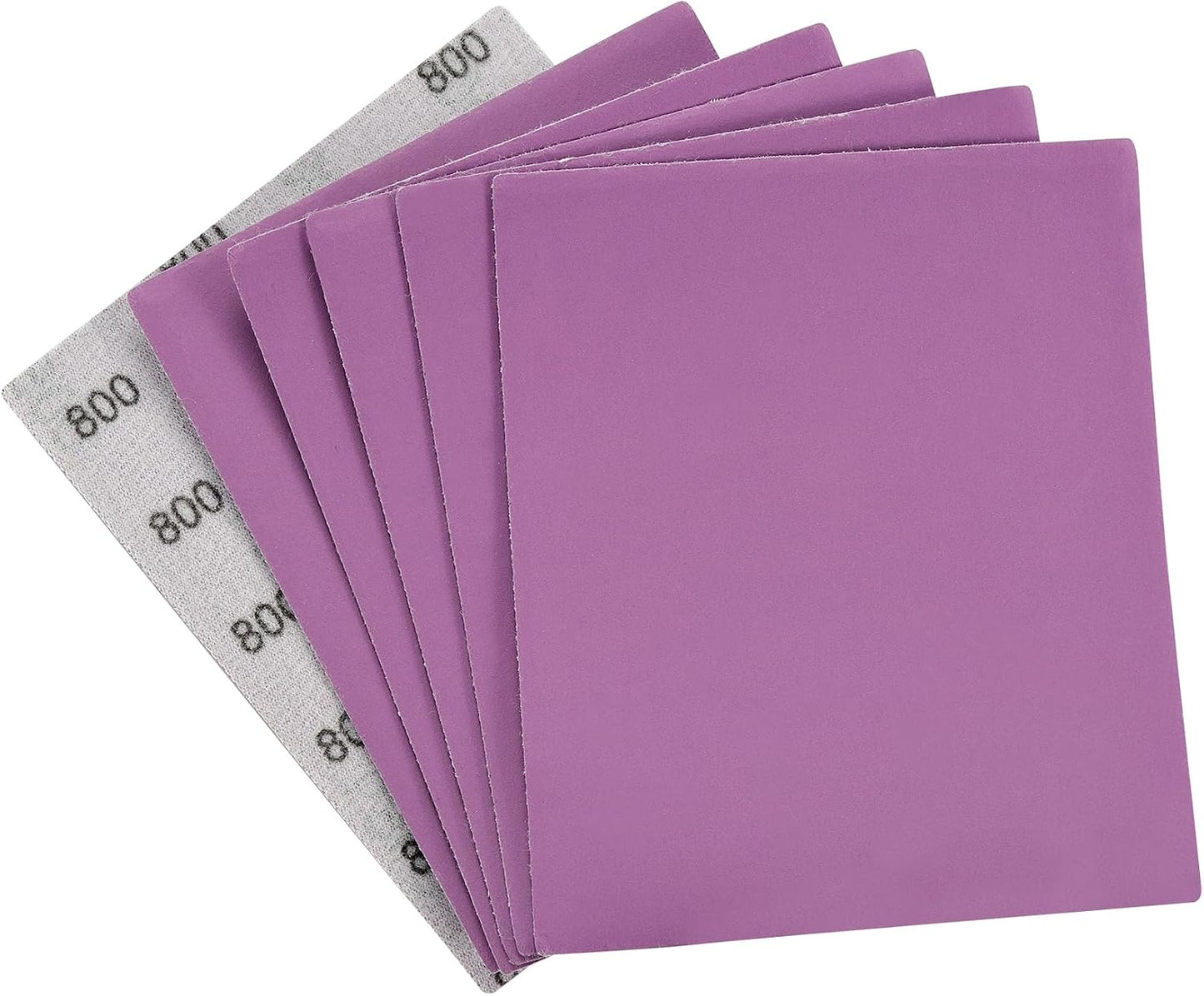 Papel lija grano 800 20 pzas 4.5x5.5pulg respaldo gancho y bucle