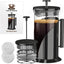 Cafetera prensa francesa acero inox 34oz filtro 4 niveles