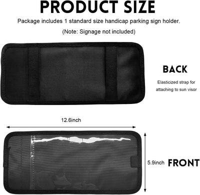 Soporte cartel discapacitados auto 13.8x5.9pulg visera solar