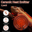Emisor calor cerámica 100W pack 2 para reptiles anfibios