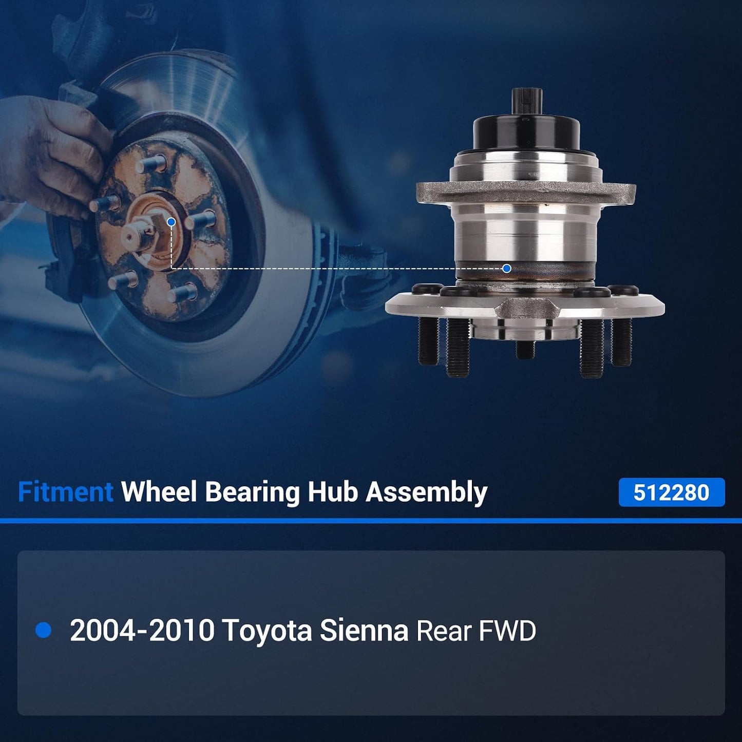 Buje rueda trasera y kit cojinetes comp Toyota Sienna
