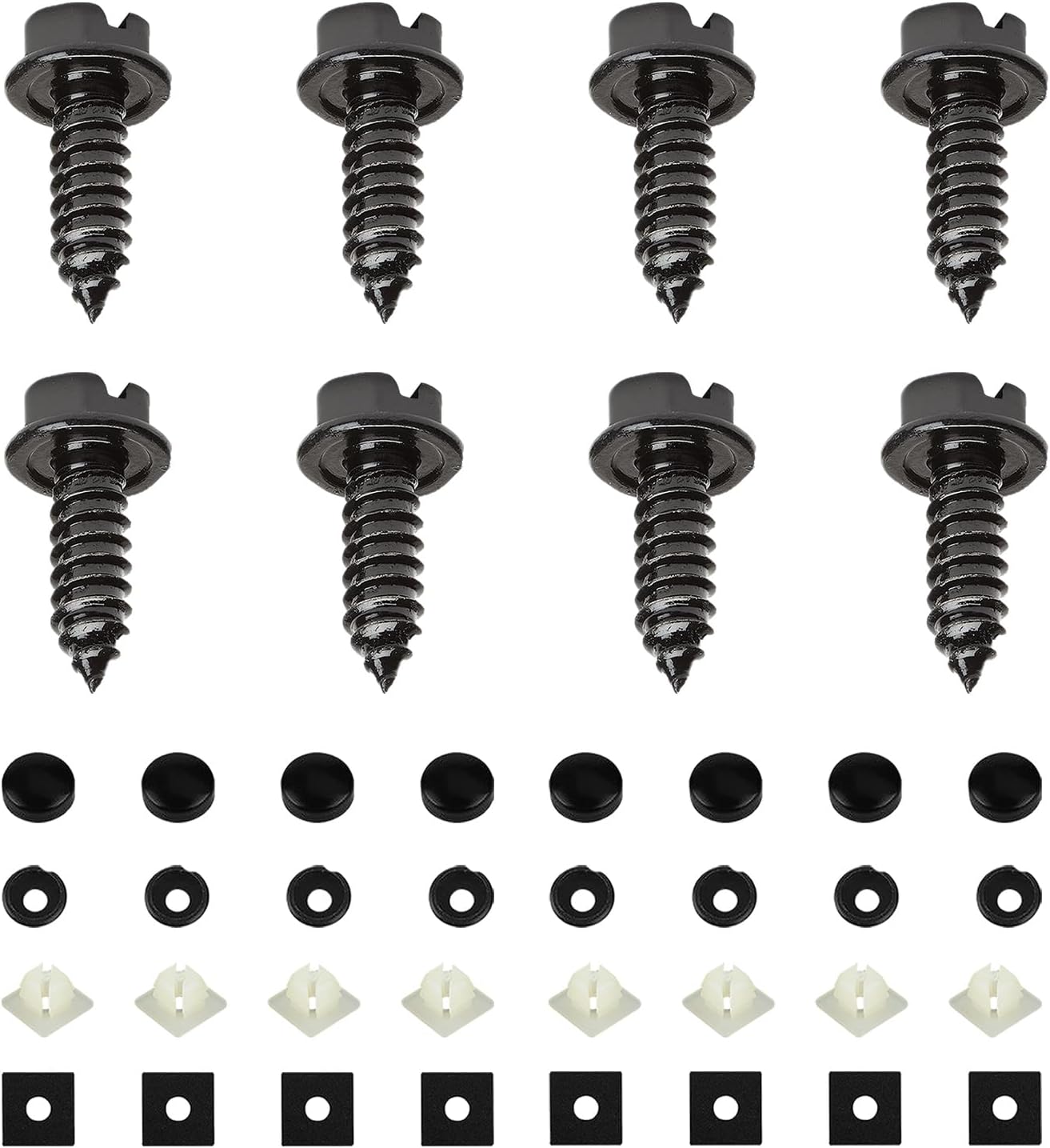 Kit s de acero inox para placa matrícula antirrobo