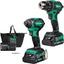 Kit taladro inalámbrico 18V y destornillador impacto