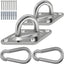 2 Ganchos Acero Inox 304 1700lb para Hamaca Pared