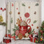 Cortina ducha navideña 72x72pulg jengibre café