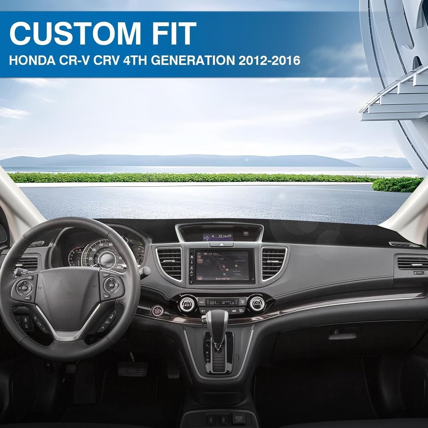 Cubierta salpicadero negra Honda CR-V 2012-16 antiderrap