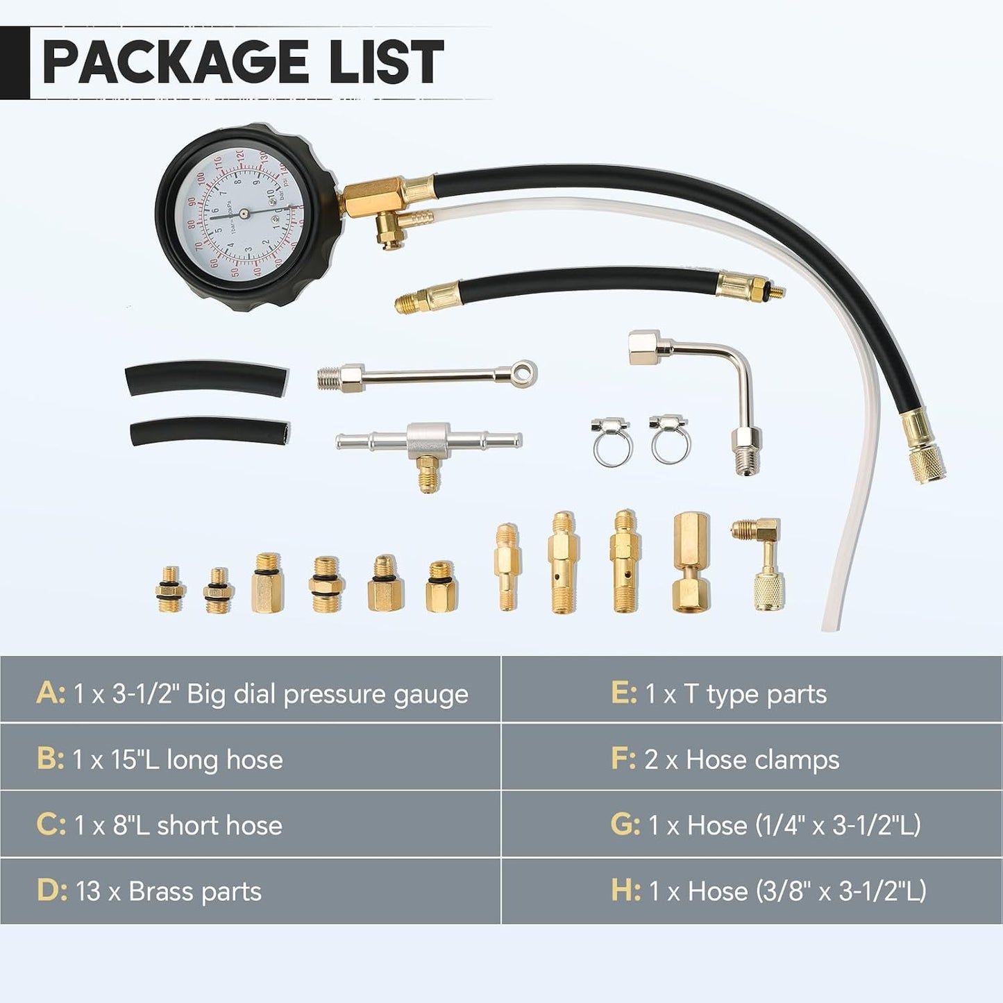 Kit medidor presión combustible TU-114 para coches