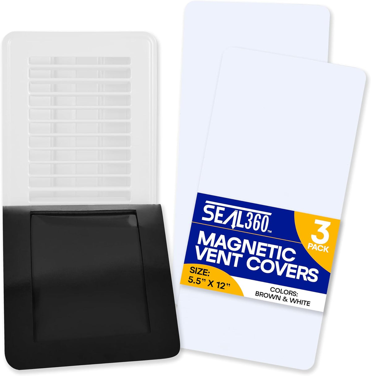 Cubiertas magnéticas ventilación 5.5x12pulg blanca set 3