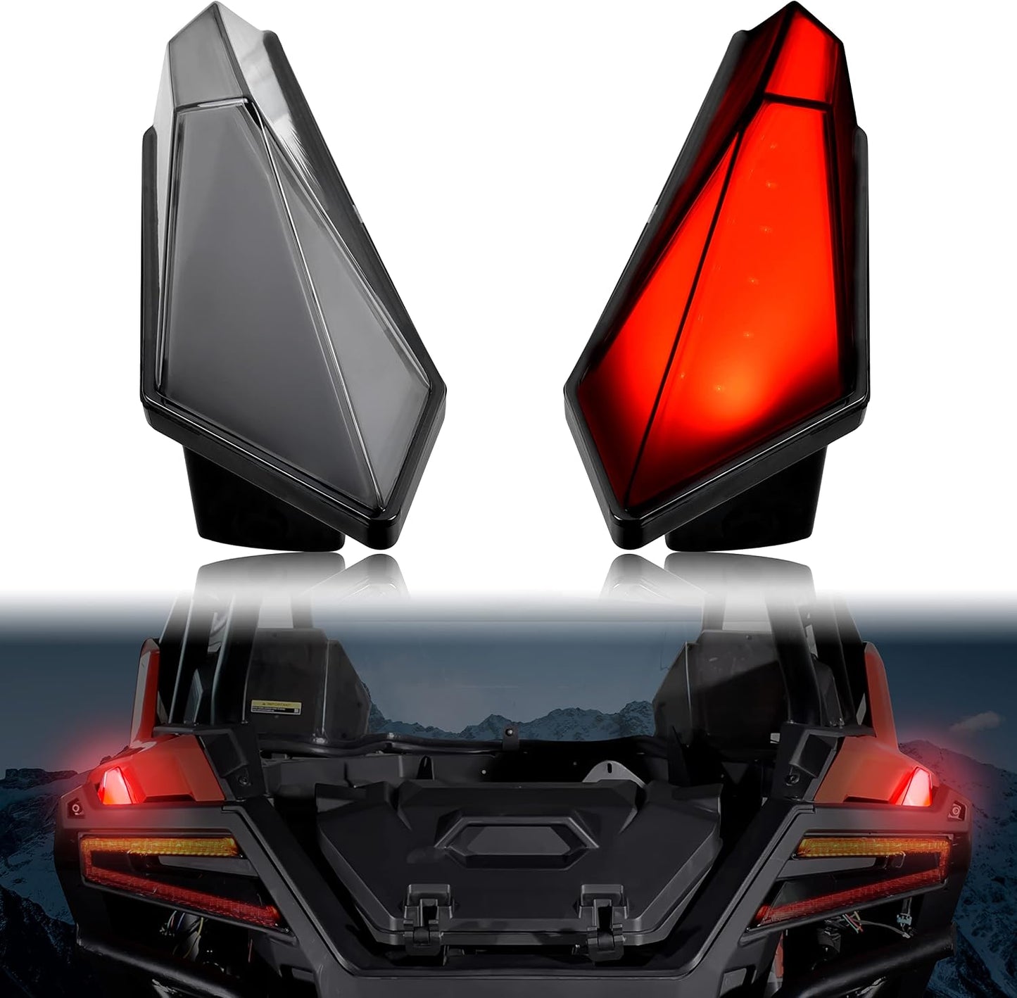 Luces traseras LED Polaris RZR PRO XP 2020-24 negra ahumada