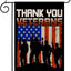 Bandera jardín doble cara thank you veterans decoración exterior