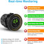 Voltímetro digital LED 12V impermeable con alarma