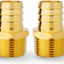 Conector adaptador manguera púas latón 1pulg 2uds