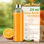 Botellas vidrio 24oz con tapa acero inox set