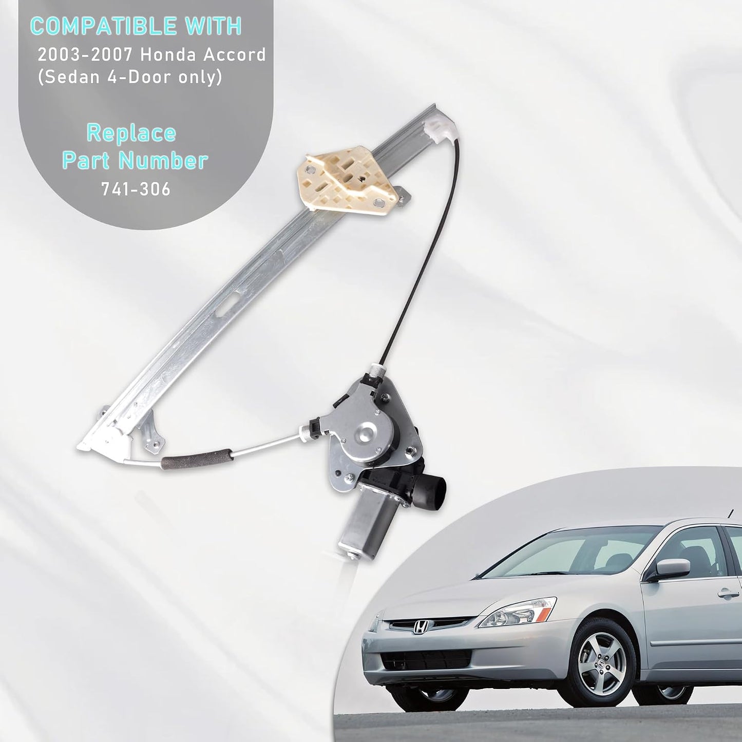 Elevalunas eléctrico conductor Honda Accord 03-07 741-306