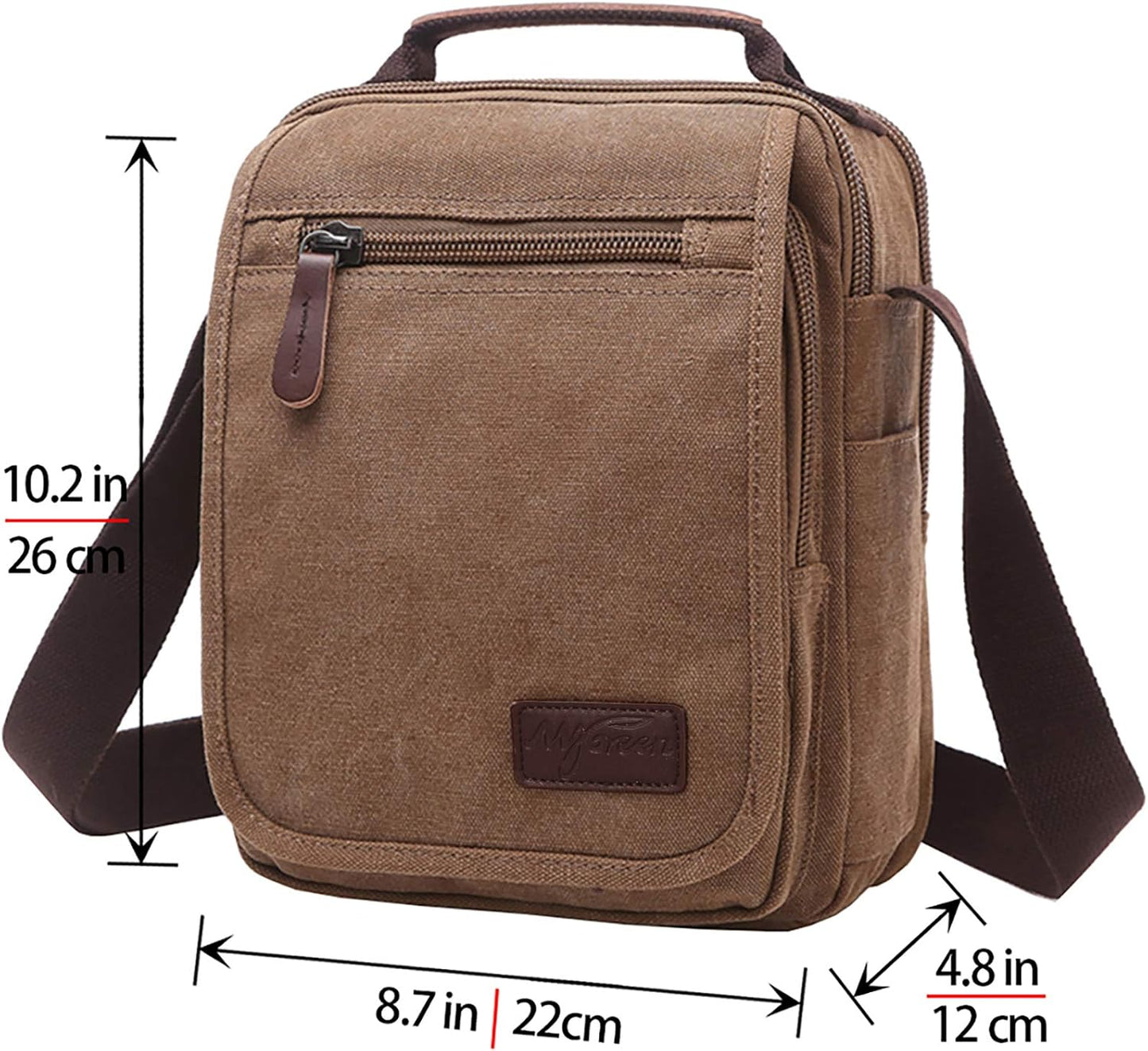 Bolso hombro cruzado lona para mensajero trabajo