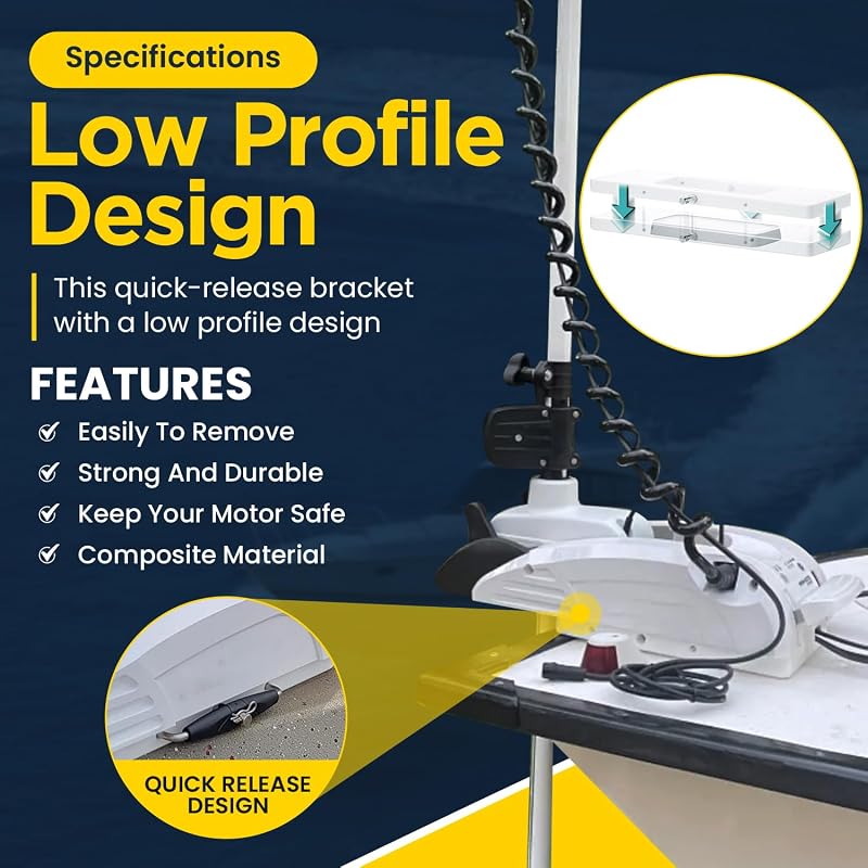Soporte motor arrastre perfil bajo para Minn Kota RTA-17