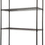 Estantería alambre 48x18x72 con ruedas 4 estantes negro