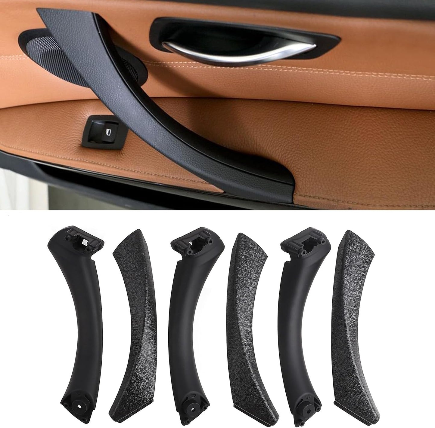 Set manijas interiores BMW Serie 3 2004-11 3, negro