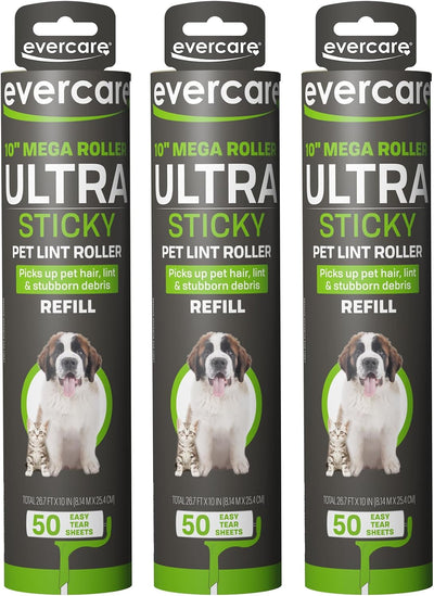 Pack 3 Rodillos Pelusa Mascotas 50 Hojas Cada Uno