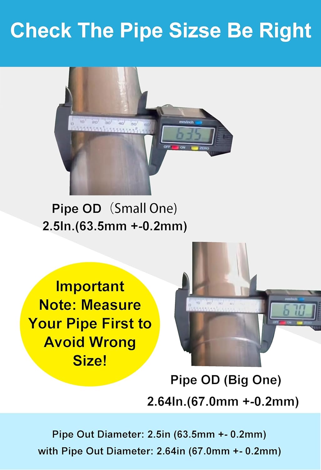 Abrazaderas escape 2.5pulg acero inox 304 para reparación