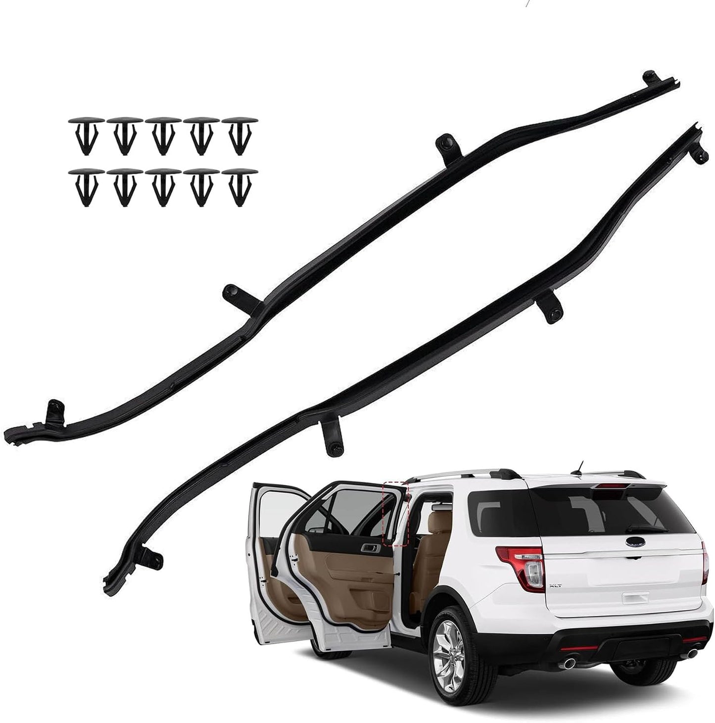 Sellos puerta trasera Ford Explorer 11-19 izq y der comp