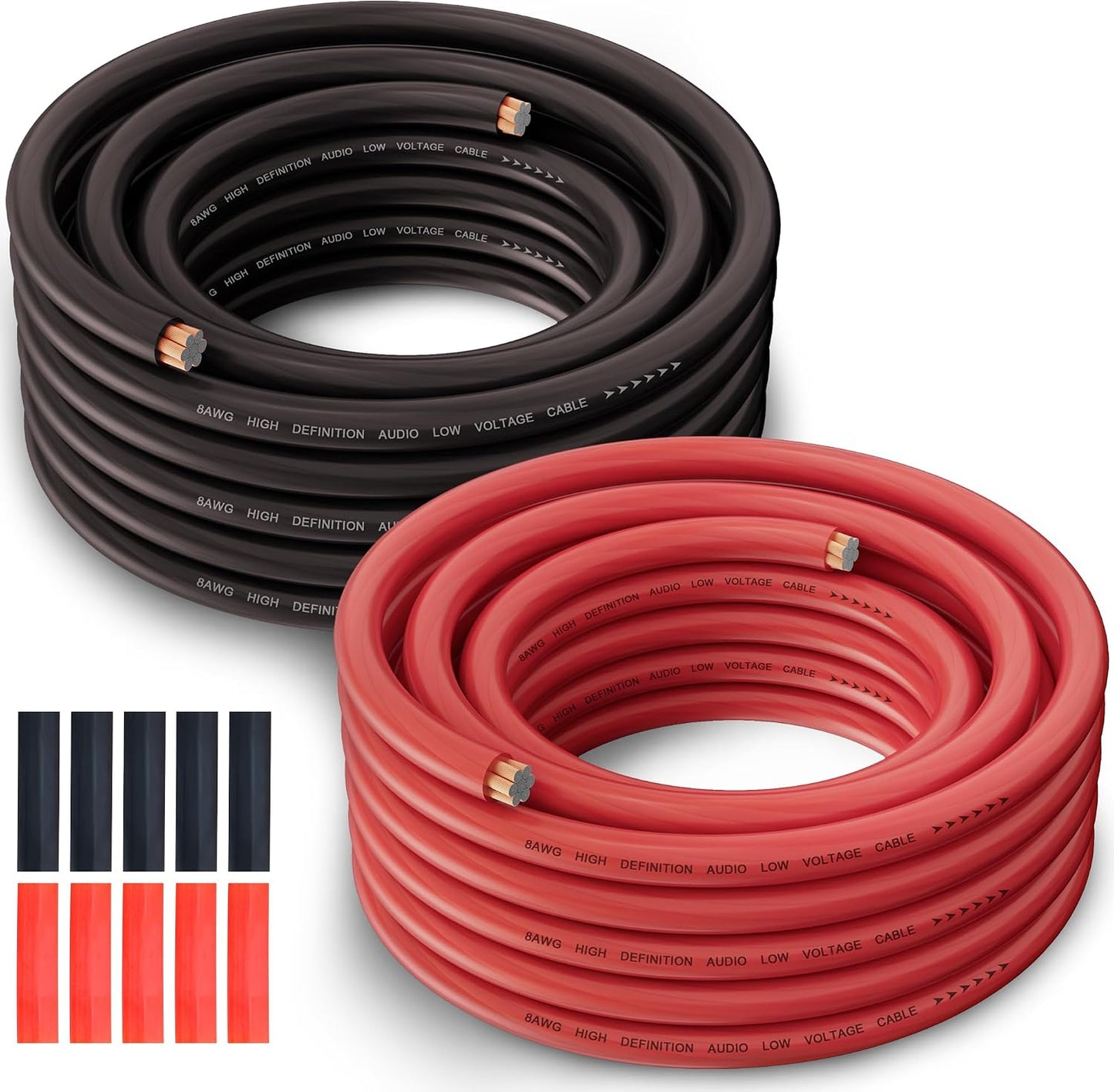Cable automotriz 35pies rojo/negro batería y audio