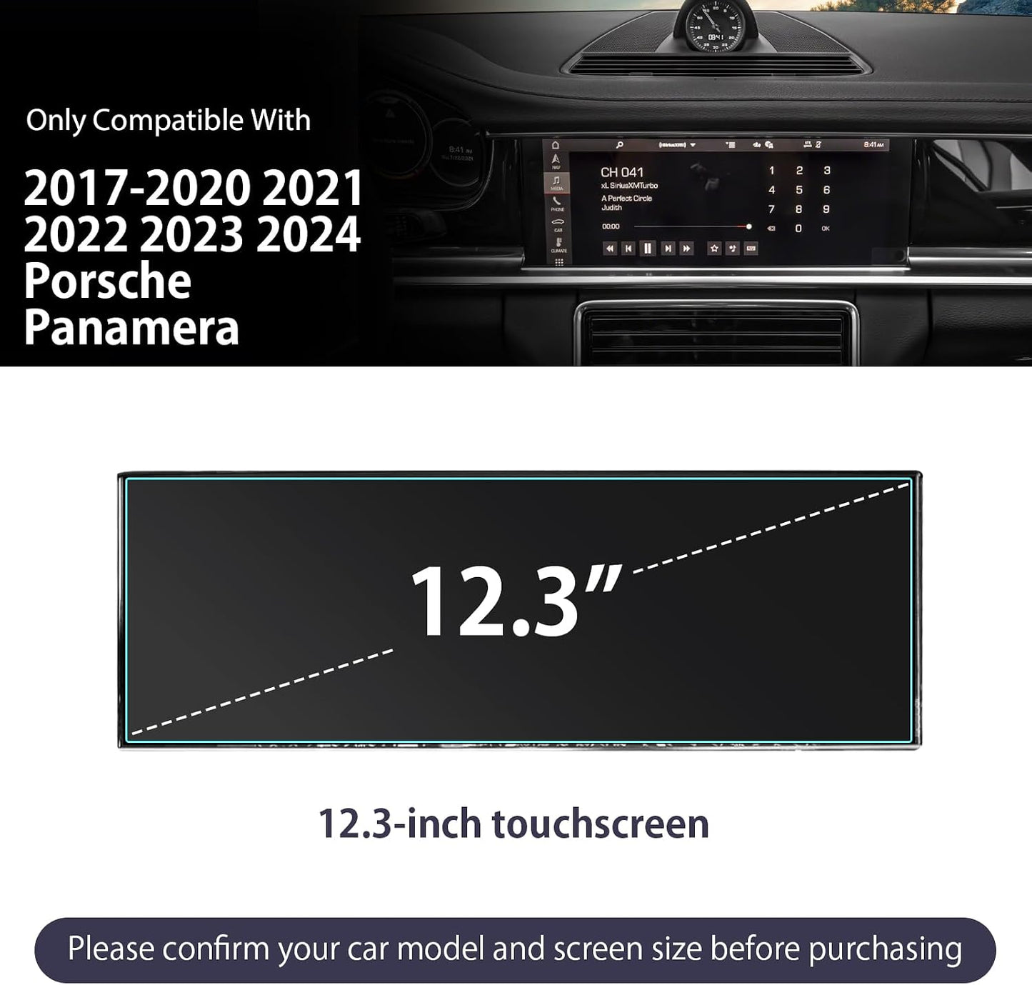 Protector pantalla Panamera 2017-25 12.3"