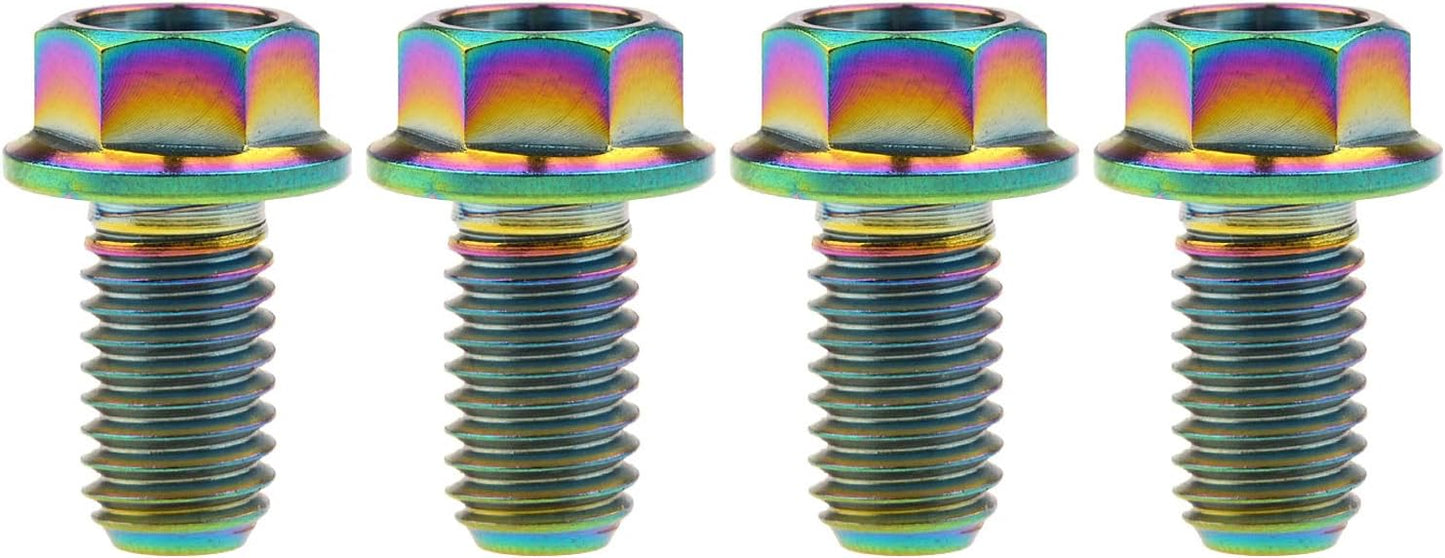 Perno hex M8x15mm titanio pack 4