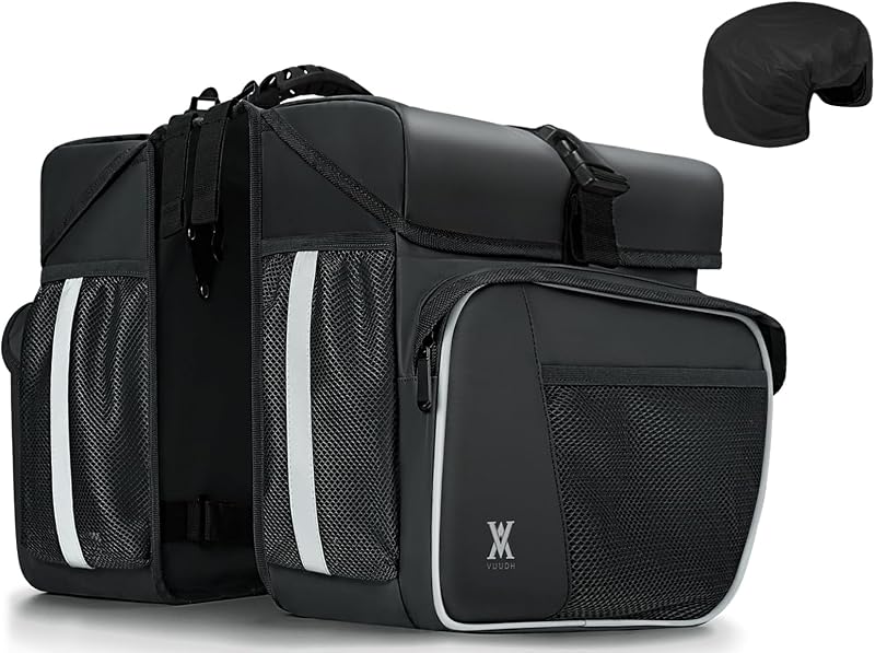 Bolsa doble impermeable para alforjas trasera bicicleta 36L