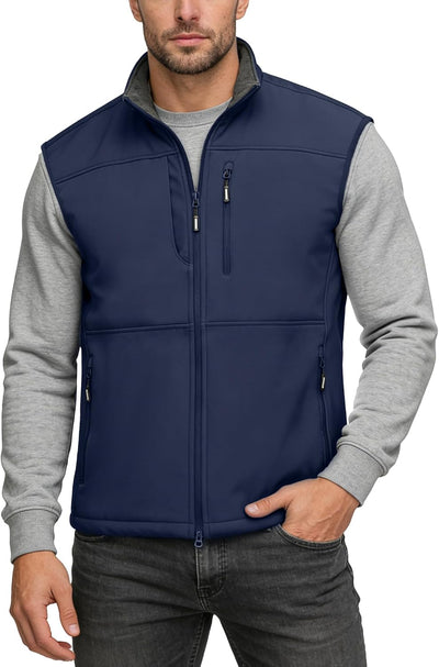 Chaleco correr hombre ligero resistente viento forro polar