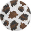 Alfombra redonda piel vaca estampado occidental 3ft