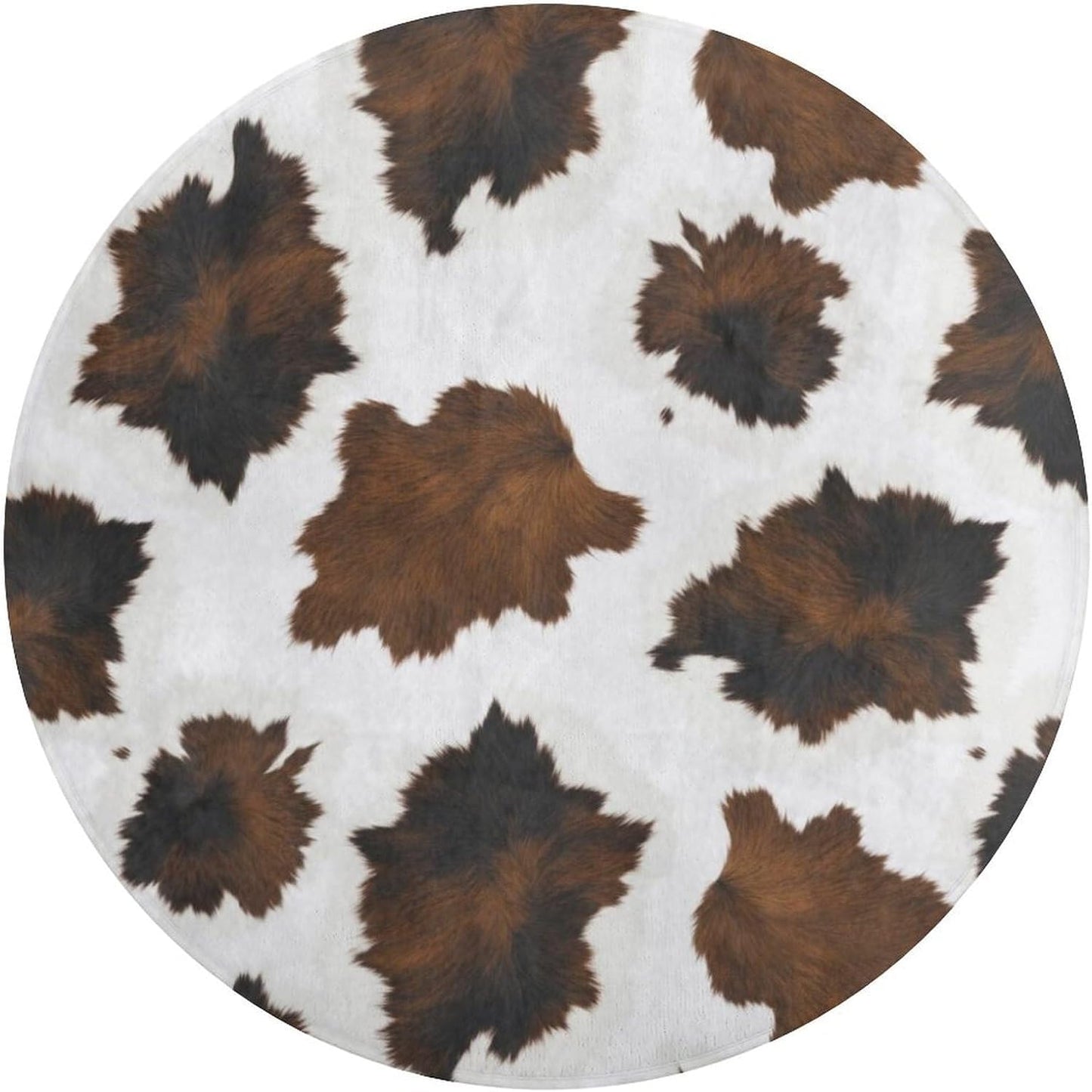 Alfombra redonda piel vaca estampado occidental 3ft