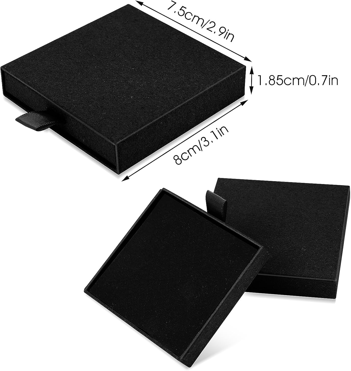 Caja regalo joyas collar aretes pulsera negro