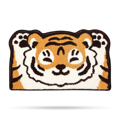 Tapete baño microfibra tigre antiderrap 18x30pulg