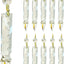 Candelabro prisma cristal K9 6pulg forma lanza con conectores latón
