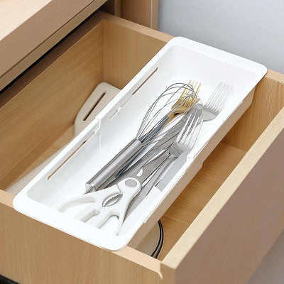 Organiz. cajón deslizante expandible cocina bbq plástico