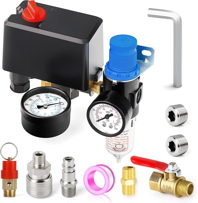 Válvula control compresor aire 120-150PSI repuesto 4 vías