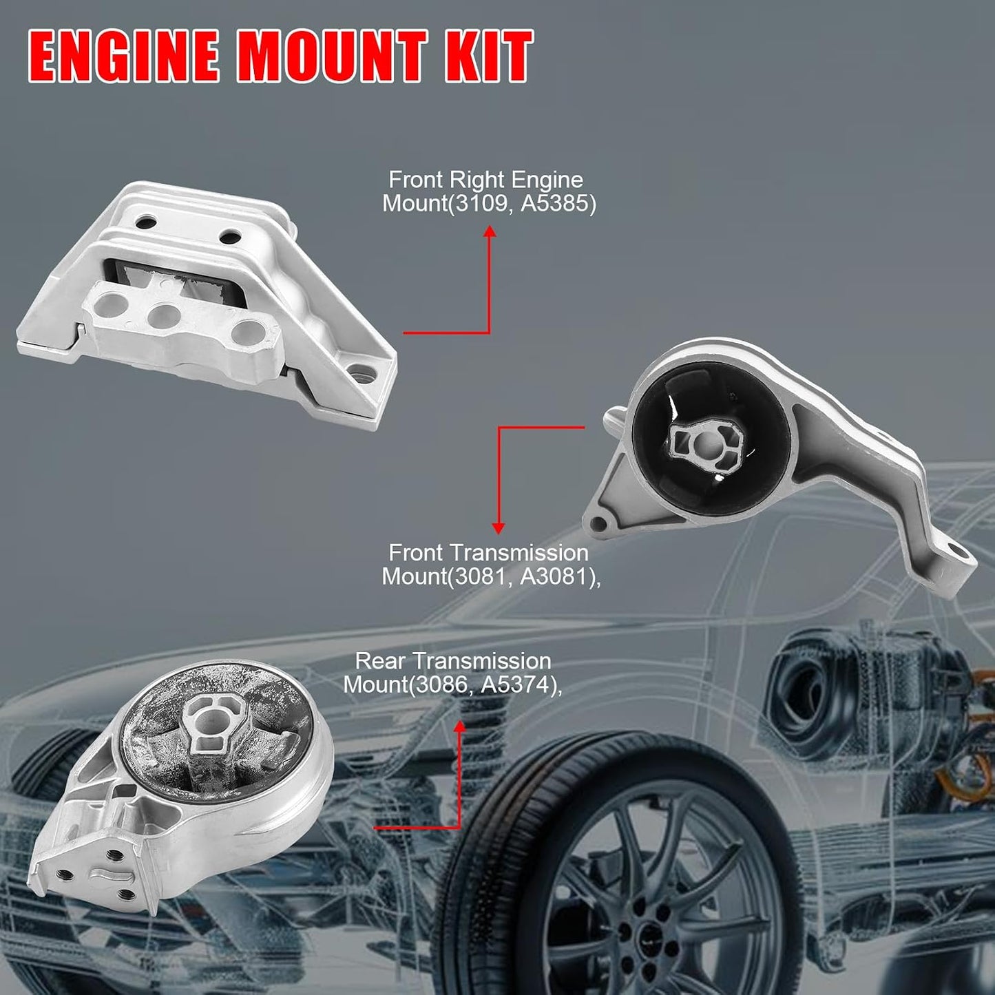 Soportes motor Chevrolet Cobalt 05-10 HHR 06-11