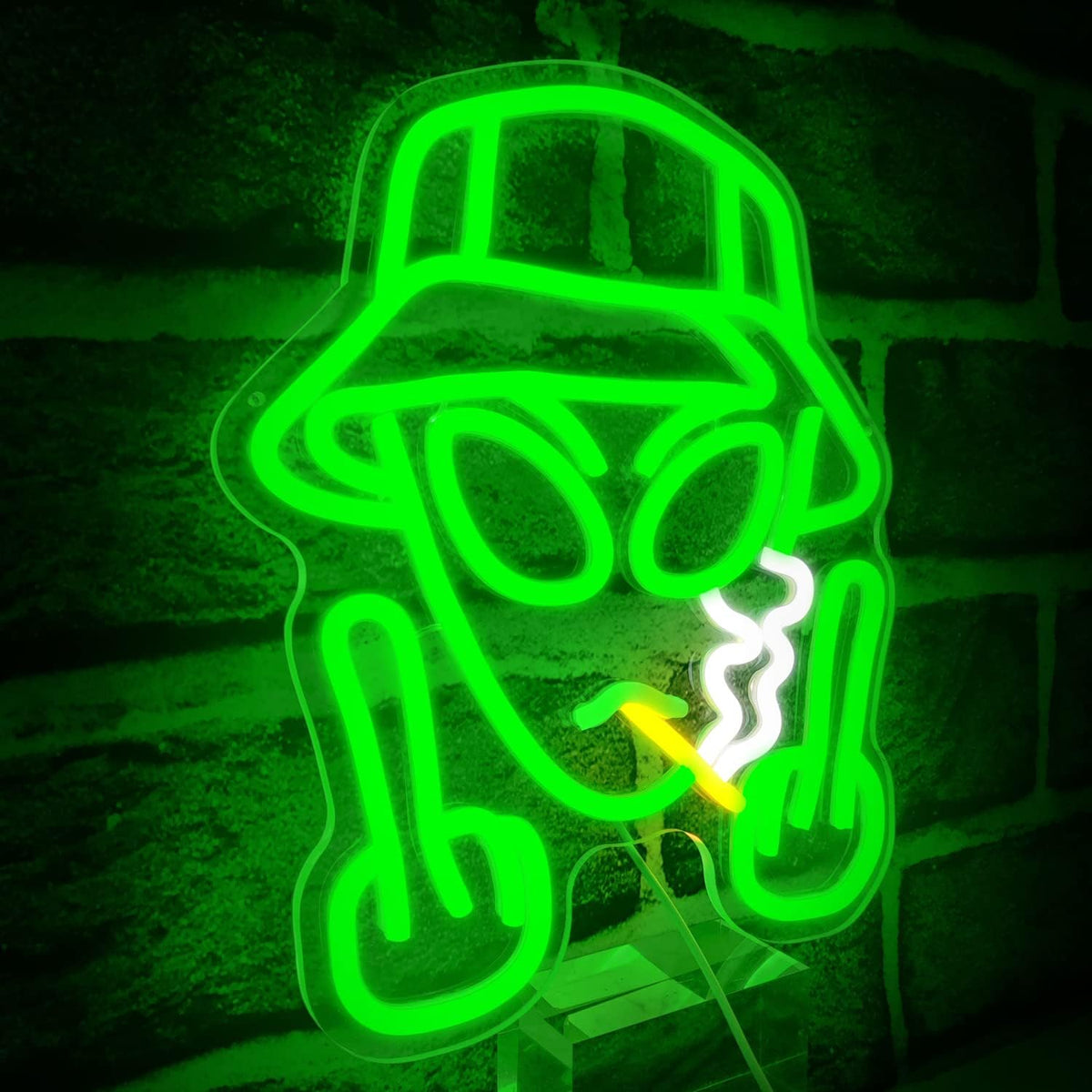 Letrero neón alienígena verde USB regulable