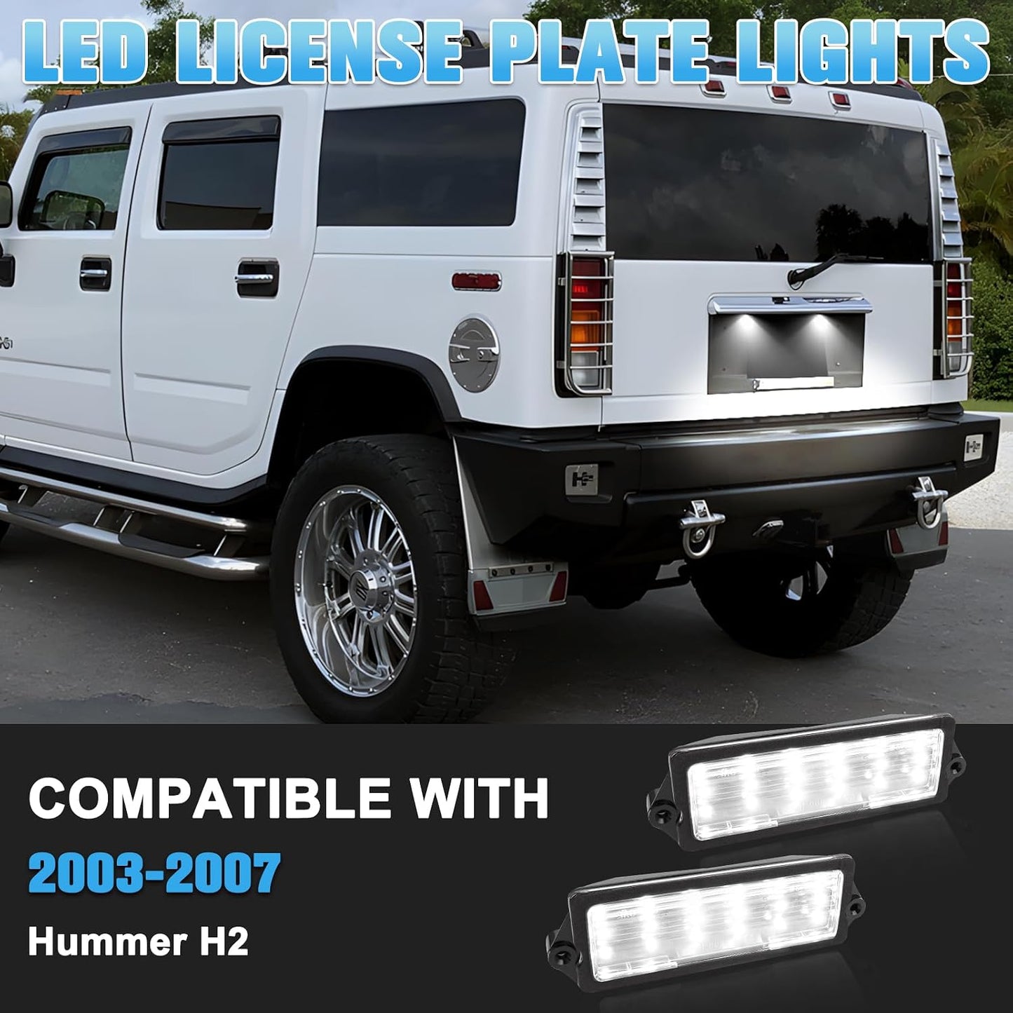 Luces LED matrícula comp Hummer H2 03-07