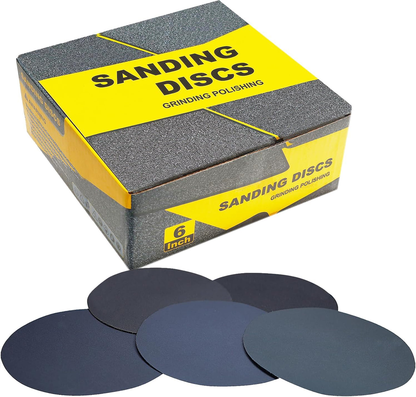 50 Discos Lija Gancho Bucle 6pulg 320-1000 Grano Húmedo Seco