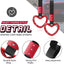 Accesorios auto con anillo corazón y parachoques rojo