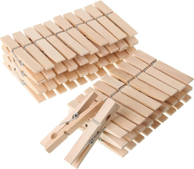 Pinzas madera resistente oxidación 50 pzas 2.9" manualidades