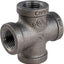 Adaptador cruzado maleable negro 0.25pulg